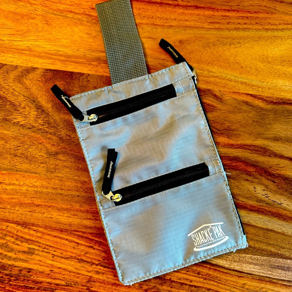 Shacke Pak Pocket Vault Hidden Travel Belt Wallet with RFID Blocker in Grey